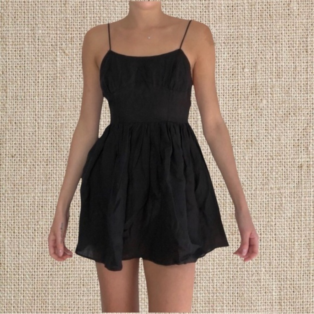 Open back mini skater dress